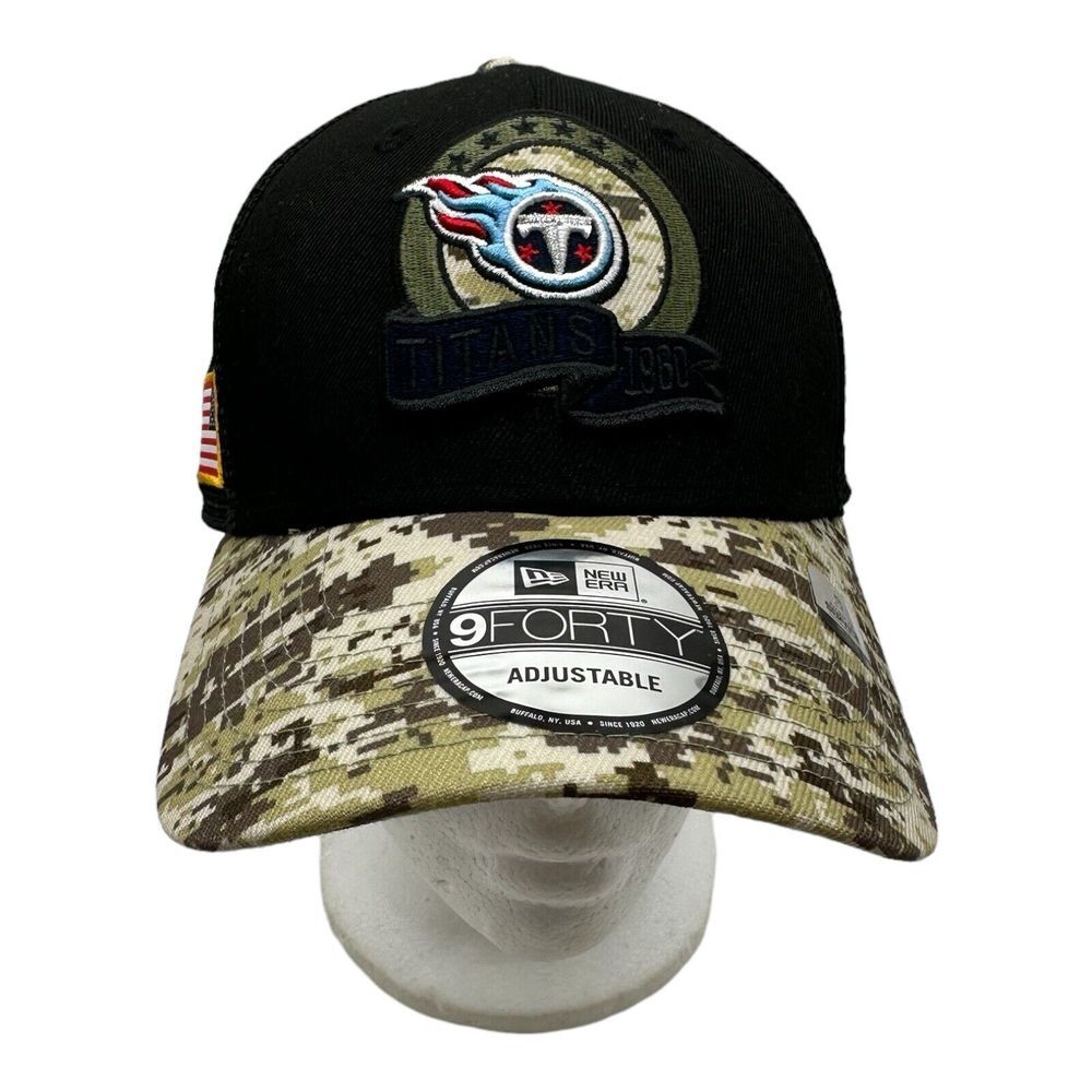 New Era 9Forty Tennessee Titans Salute To Service Hat Cap Snapback Camo Trucker